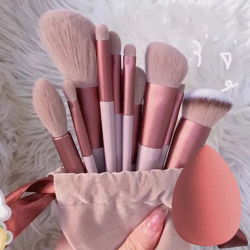 10-14Pcs Makeup Brush Set Maquiage Make Up Concealer Brush Blush Powder Eyebrow pencil Eye Shadow Cosmetic Brush Beauty Tools