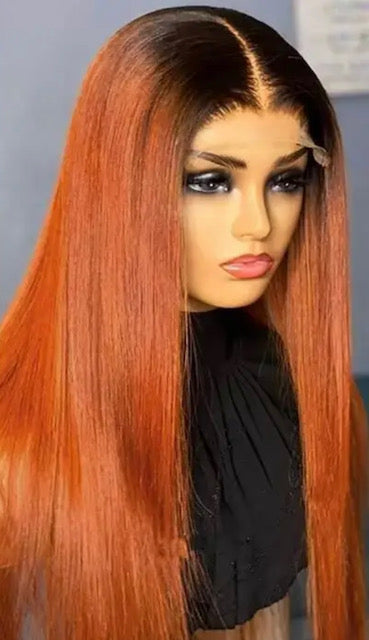 Ginger Spice 13x4 Ombre Straight HD Lace Front Wig