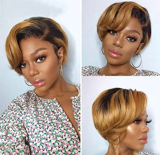 Ombre Blonde 13x4 Pixie Cut Wig