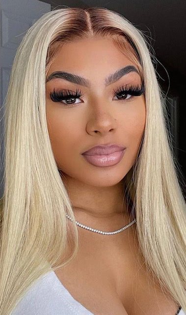 Legally Blonde 613 13x4 HD Lace Frontal Wig Human Hair Wigs Brown Root