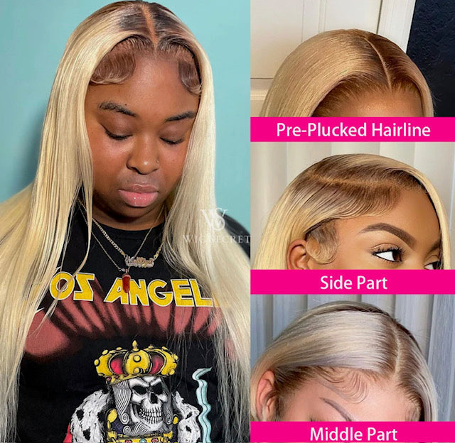 Legally Blonde 613 13x4 HD Lace Frontal Wig Human Hair Wigs Brown Root