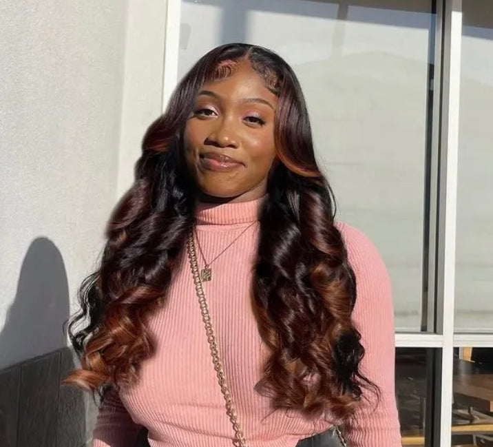Ombre Ginger Brown Colored 13x4 Wear and Go Wig