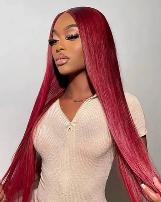 Phoenix 13x4 Straight Burgundy Wig