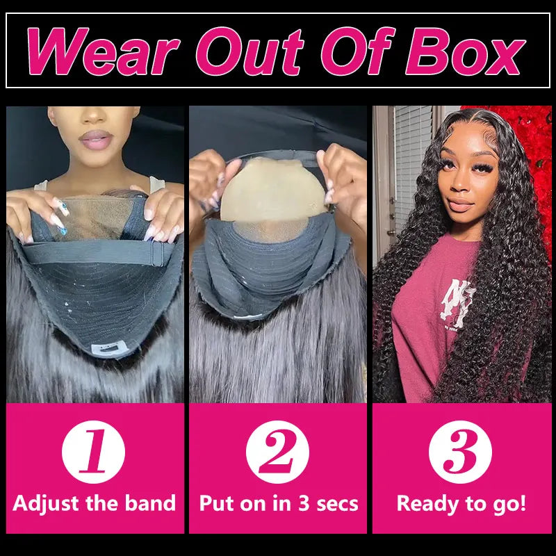 5x5HD Lace Closure Wigs Human Hair Ready To Wear Preplucked Curly Human Hair Wig Wear And Go Glueless Human Hair Wigs For Women