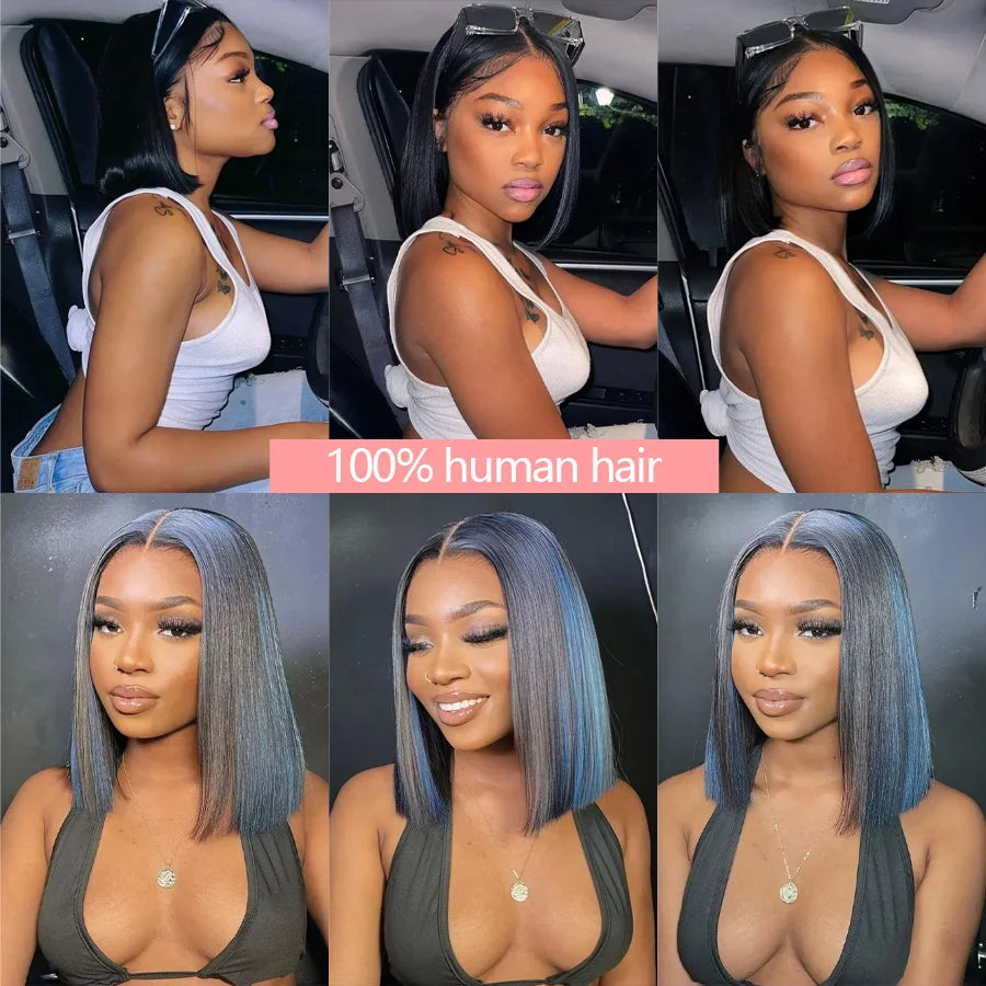 4X4 Wear & Go Glueless Human Hair Wig Bob Wig Lace Closure Human Hair Wigs Glueless