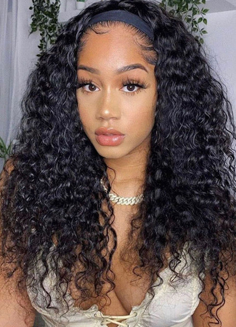 Deep Wave Headband Glueless Hair Wig