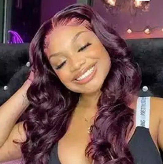 Koco Pretty 13X1 Burgundy Body Wave Wig